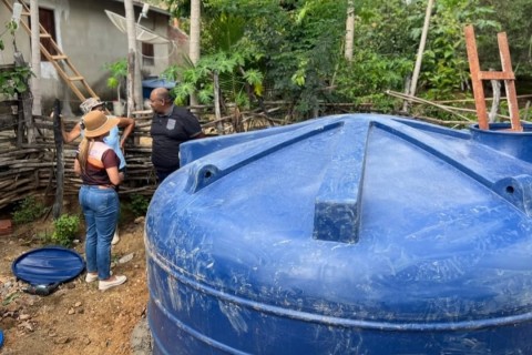 Prefeita Márcia Zomin e secretário Audir Carmo visitam distrito de São Joaquim e anunciam instalação de 32 cisternas para famílias da região